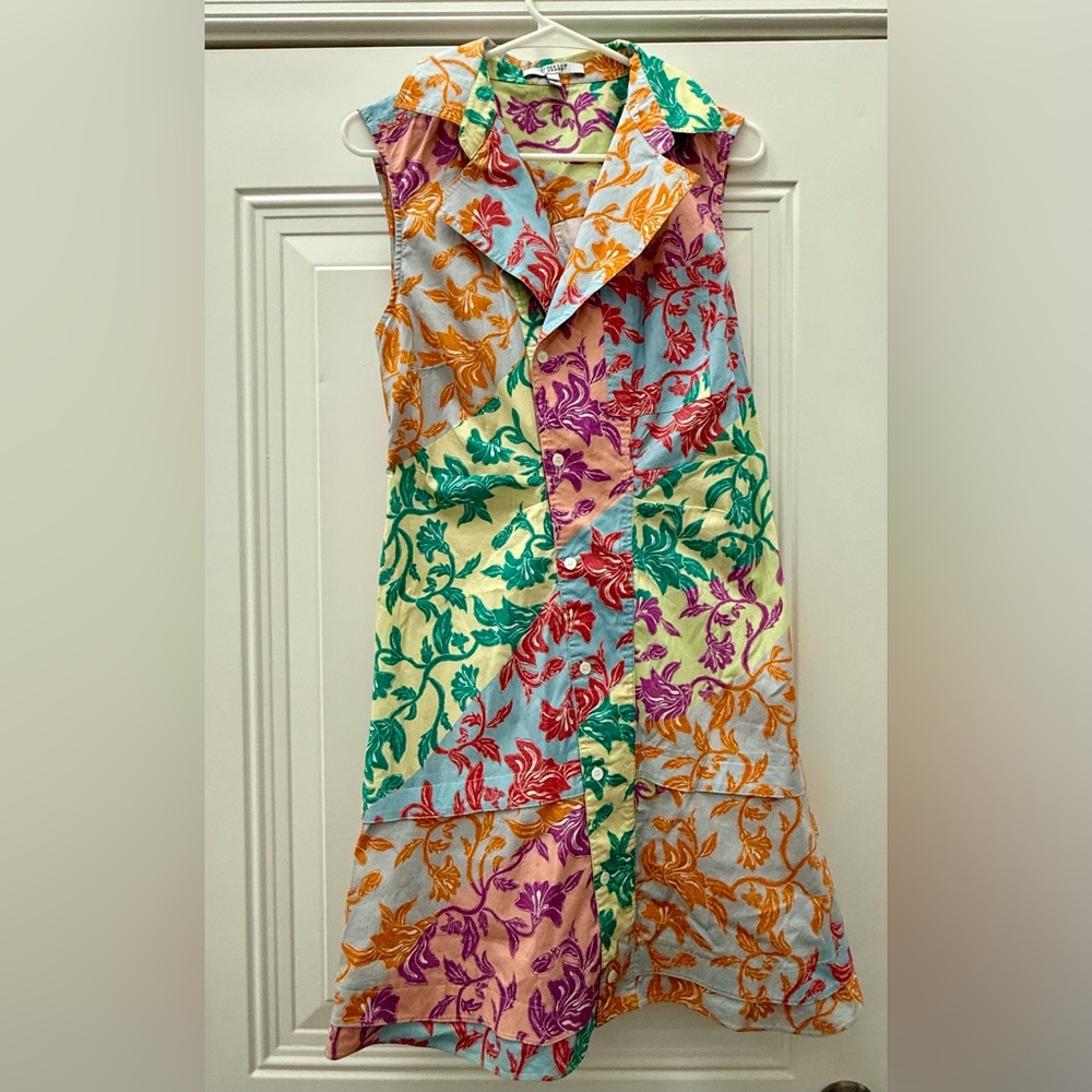 Derek Lam 10 Crosby Satina Multicolor Sleeveless Dress